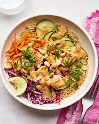 Peanut Chicken Protein Bowls